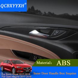 QCBXYYXH Car Styling 4pcs/lot ABS Decoration Sequins For Buick Regal Opel Insignia 2017 2018 Car Inner door Handle Box Sequins