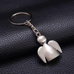 creative design Lovely angel keychain men women key holder chain ring car chaveiros llaveros bag pendant Charm wedding Gifts