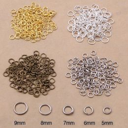 1000 Piece 5/6/7/8 / 9mm Set Cut Open Jump Ring Connectors Findings Beading Supplies 4 Colour ((Dia: 0.7 / 1mm)