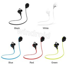 Cheap Portable Neckband Noise Cancelling Stereo Headset Sport In Ear Earphone Earbuds Running QY7 wireless bluetooth 4.1 headphones 100pcs