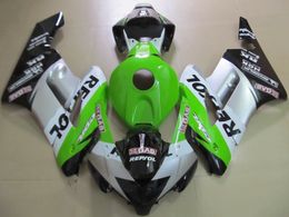 Aftermarket body fairing kit for HONDA Injection fairings CBR 1000RR 2004 2005 green black silver motobike set CBR1000RR 04 05 KA78