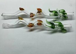 Bending Long Whisker Glass Bongs Accessories , Glass Smoking Pipes colorful mini multi-colors Hand Pipes Best Spoon glass Pipes