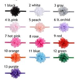 Baby lace Flower Hair band 16 color silk Hair rope band knitted elastic headband Head Bands baby Hair band