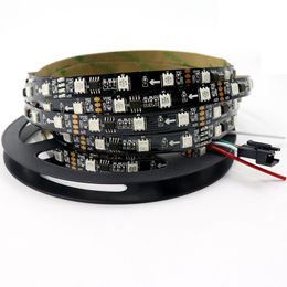 individually addressable 5m 48LEDs/m WS2811 smd 5050 rgb 12v ws2811 led strip black pcb non-waterproof IP20 rgb led 5050 digital smd lights