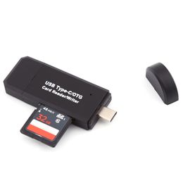 Freeshipping Type-C USB 2.0 OTG TF Micr-o -S-D Memory Card Reader Combo Hub for Macbook Computer Android Phone