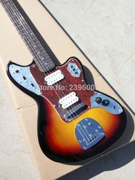 Custom Jazzmaster Deluxe Sunburst Jaguar Electric Guitar Red Turtle Shell Pickguard Maple Neck Rosewood Fingerboard Dot Inlay Tremolo Bridge