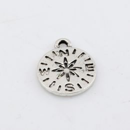 150pcs Alloy Compass Camping Hiking Outdoor Adventure Travel Charms Pendant DIY Jewelry 13.5x16mm