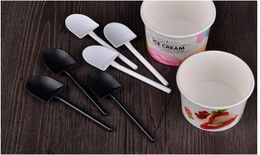 Small! 5000 Pieces 7.5cm Wrapped Disposable Spoons Plastic Spoon Pudding Ice Cream Cake Biscuits Spoons Gelato Yogur