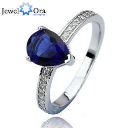 Fashion Blue Stone Ring Butterfly Accessories 925 Sterling Silver Rings For Women ( RI101029) 17401