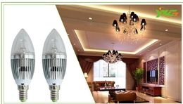 2016 ultra bright X20 E14 E27 base fitting 3w AC85-265V warm / cold white /white LED candle light lamp + CE ROHS