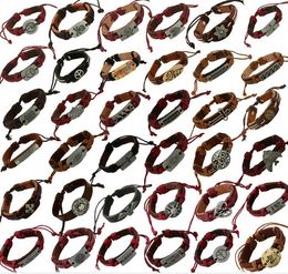 inventory Low price processing Stochastic Mixed Multi style 100% cowhide bracelet cherish leather Couple Bracelet 50pcs/lot