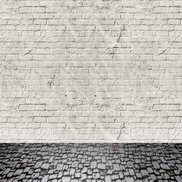 5x7ft Brick Wall Photography Backdrops Vinyl Dark Stones Floor Photo Backgrounds for Children Baby Newborn Studio Photographic Wallpaper