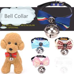 Hot Sale Dog Collar Pets Supplies Big Bell Bowknot Cute Collars Necklace Perfect For Cats Dogs Decoration Accessories S/L Sizes Available