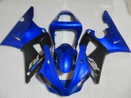 ABS plastic Fairing kit for Yamaha YZF R1 2000 2001 blue black fairings set YZFR1 00 01 OT18
