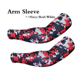 Navy/Red/White camo sports arm sleeve