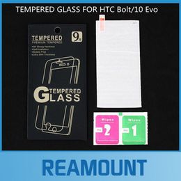 100 pcs Wholesale For glass screen protector film for htc bolt/10 Evo polarizer protective film protection tempered glass 9h 2.5D