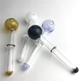 Colorful XL Glass Oil Burner Pipe with Big Bowls 4.8 Inch Thick Pyrex Colorful Mini Cheap Hand Pipes for Smoking