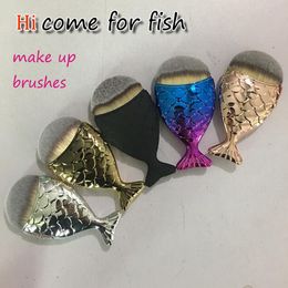 New Mermaid Makeup Brush Powder Contour Fish Scales Mermaidsalon Foundation Brush Set Beauty Cosmetics Blush Powder make up brush