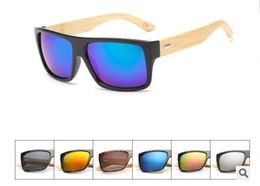 Bamboo Wooden Sunglasses Men Original Wood Sun Glasses Fishing Driver Glasses Square Eyewear UV400 Bambu Temples 1523