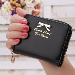 Fashion brief letter print leather purses wallets for women short style zipper pu women coin bags new handbags female bag