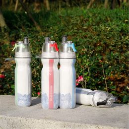 DHL SF_express 17 oz Foschia Isolata Spray Spray bottiglia d'acqua Spremere la bottiglia d'acqua della bicicletta per mantenere la vostra bottiglia fresca e fredda