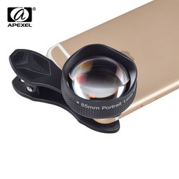 APEXEL Optic Pro , 85mm 3X HD Telephoto professional portrait , No Dark Circle for iPhone 6s/6s Plus Xiaomi lens