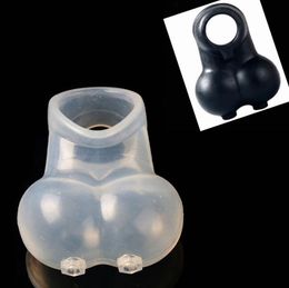 Male Scrotum Bondage Ring Soft Silicone Chastity Cage Sex Toys For Men Time Delay Cock Ring Best quality