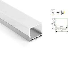 50 X 1M sets/lot factory supplier led aluminium profile and Square recessed led channel for ceiling or wall lighting