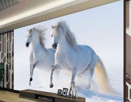 Horse running decorative painting background wall mural 3d wallpaper 3d wall papers for tv backdrop