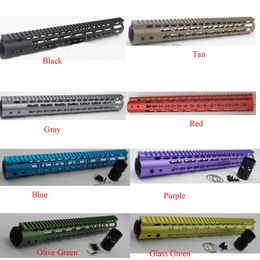 15'' inch Keymod Handguard Rail Free Float Mount Systems Ultralight Black/Red/Tan/Blue/Grey/Purple/Glass Green/Olive Green