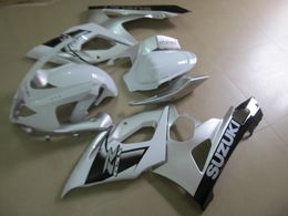 Injection molding moto parts fairings for Suzuki GSXR1000 2005 2006 white silver black fairing kit GSXR1000 05 06 OT54