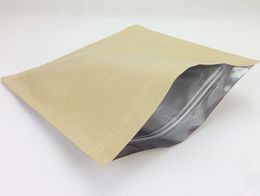 50pcs general sealing kraft paper self-sealing bag of green paper bag of dried fruit tea, five cereals, Aluminium foil bags