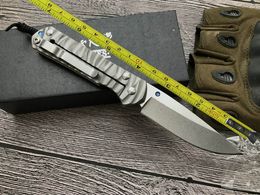 Бесплатная доставка 8.5 " Крис Рив новый ЧПУ D2 лезвие Sebenza 21 стиль полный TC4 Титановая ручка складной нож DF05