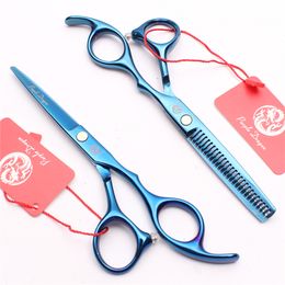 Z1005 5.5" JP 440C Purple Dragon Blue Professional Human Hair Scissors Barber's Hairdressing Scissors Cutting or Thinning Shears Style Tools