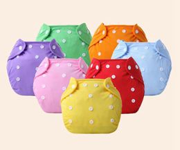 100pcs Baby Cotton water proof Soft Diaper Nappies Cover Reusable Washable Size Adjustable spring summer winter button Diapers YTNK001