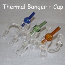 Hookahs XXL Quartz Thermal Banger+Glass Bubble Carb Cap 10mm 14mm 18mm male/ female 90 Degrees 100% real Double wall nail