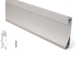 10 X 1M sets/lot good quality aluminium led profile and Anodized silver led channel housing for recessed Wall lights