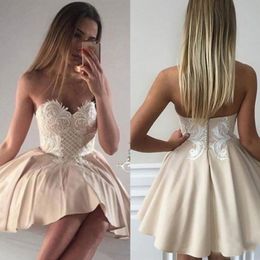 Cheap Lace Puffy Skirt Homecoming Dresses Free Shipping Backless Prom Gowns Sweetheart Cocktail Dress For Teens