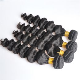 Indian Virgin Human Hair Loose Deep Wave Unprocessed Remy Hair Weaves Double Wefts 100g/Bundle 1bundle/lot Can be Dyed Bleached