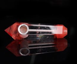 New Elegant and Straight Portable Crystal Red Smelting Pipe Man High End Pipe