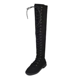 Botas Largas Con Cordones Negras Oferta Online | DHgate.com