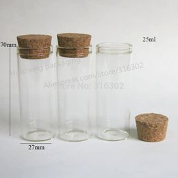 glitter tubes NZ - 500 x 25ml Glass Tube with Cork, 25CC Cork Stoppered Tube For Jewelry, Food,Flower,Bean,Beads,Glitters use