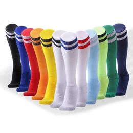 2017 Children Football Socks Boys Soccer Sock Kid's Above Knee Plain Socks Long Soccer Stockings Men Over Knee High Sock Baseball