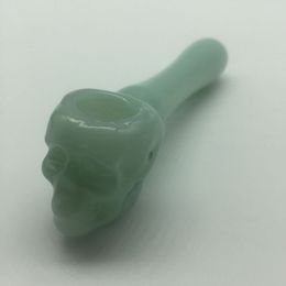 Glass Oil Burner Pipes For Smoking 4 Inches Glass Handle Pipes Colourful Pyrex Skull Glass Oil Burner Water Hand Pipe