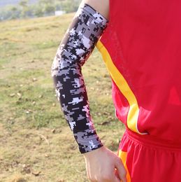 baseball sleeve 2pcs awareness arm sleeve Moisture Wicking Compression Sports Arm Sleeve Digital Camo Baseball Flame skull