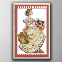 Gracious Spring Queen , Gracious style Cross Stitch Needlework Sets Embroidery kits paintings counted printed on canvas DMC 14CT /11CT