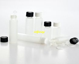 500pcs/lot Fast shipping 5ML Matte Glass Bottle With Plastic Cap Insert 10ML Glass Sample Vials Essential Oil bottle