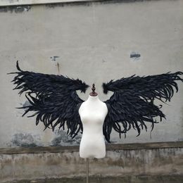 NEW sexy black Devil wings Cosplay Animation show costume props creative large stage show shooting wings Bar decorations