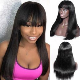 Human Hair Chinese Bang Wig Australia New Featured Human Hair