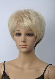 Women's sexy ladies short mixed Blonde Natural Hair wigs